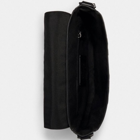 New Coach Houston Map Bag in Signature Leather 10 1/2" x 10 1/2"×3" new with tag - Picture 5 of 7